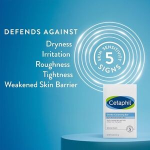 CETAPHIL‎ Gentle Cleansing Bar Soap Dry to  Normal  Sensitive Skin 4.5oz -3 pack